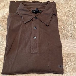 Structure Mens New Medium Brown Long Sleeve Shirt